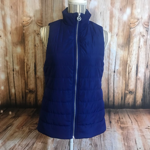 Michael Kors Jackets & Blazers - Michael Kors blue full zip up vest SZ XS